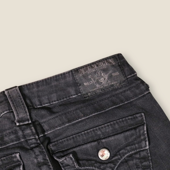 True Religion Casey Jeans Black Women’s 26 Low Rise Made in USA Skinny Denim Y2K - Picture 7 of 8